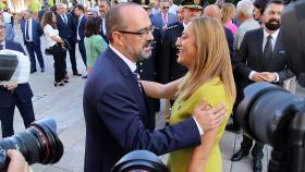 La delegada del Gobierno, Virginia Barcones con el alcalde de Ponferrada, Marco Antonio Morala