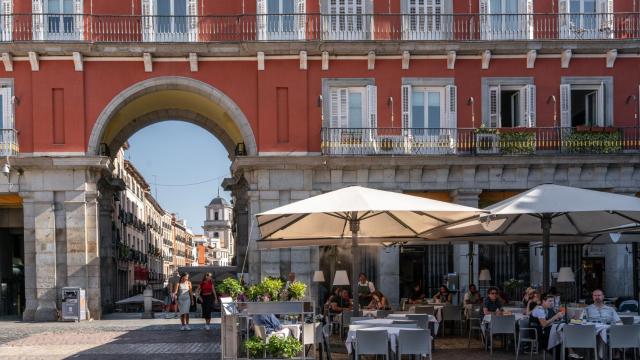 La terraza de Jacinta, en la Plaza Mayor.