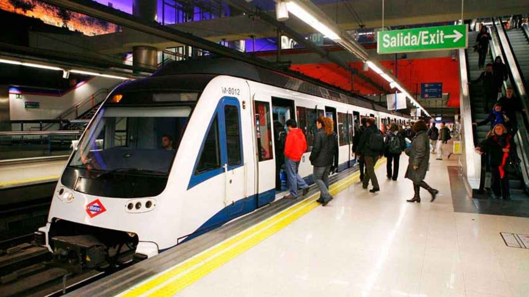 Un vagón del Metro de Madrid.