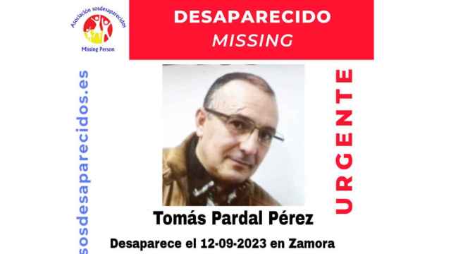 Tomás Pardal, desaparecido en Zamora