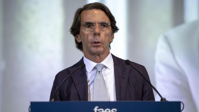 El expresidente del Gobierno, José María Aznar, este martes en la inauguración del campus Faes.