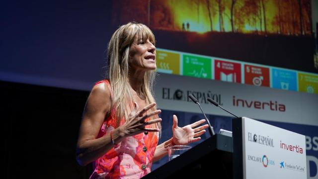 Begoña Gómez, durante su ponencia.