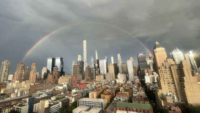 El doble arcoíris en el cielo de Nueva York este 11 de septiembre.