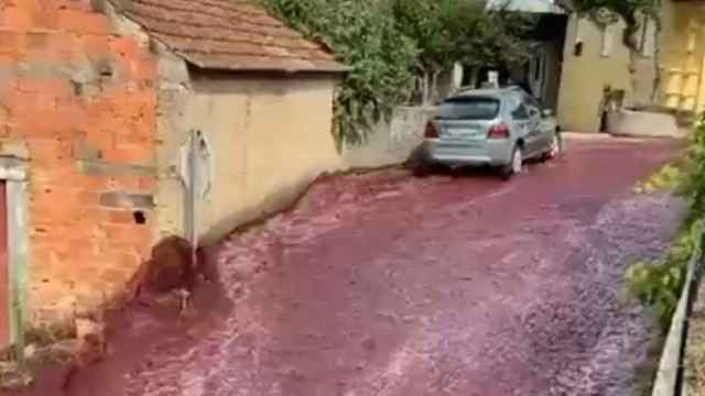 Un río de vino en Portugal.