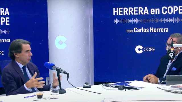 El expresidente del Gobierno José María Aznar este jueves en 'Herrera en Cope'.