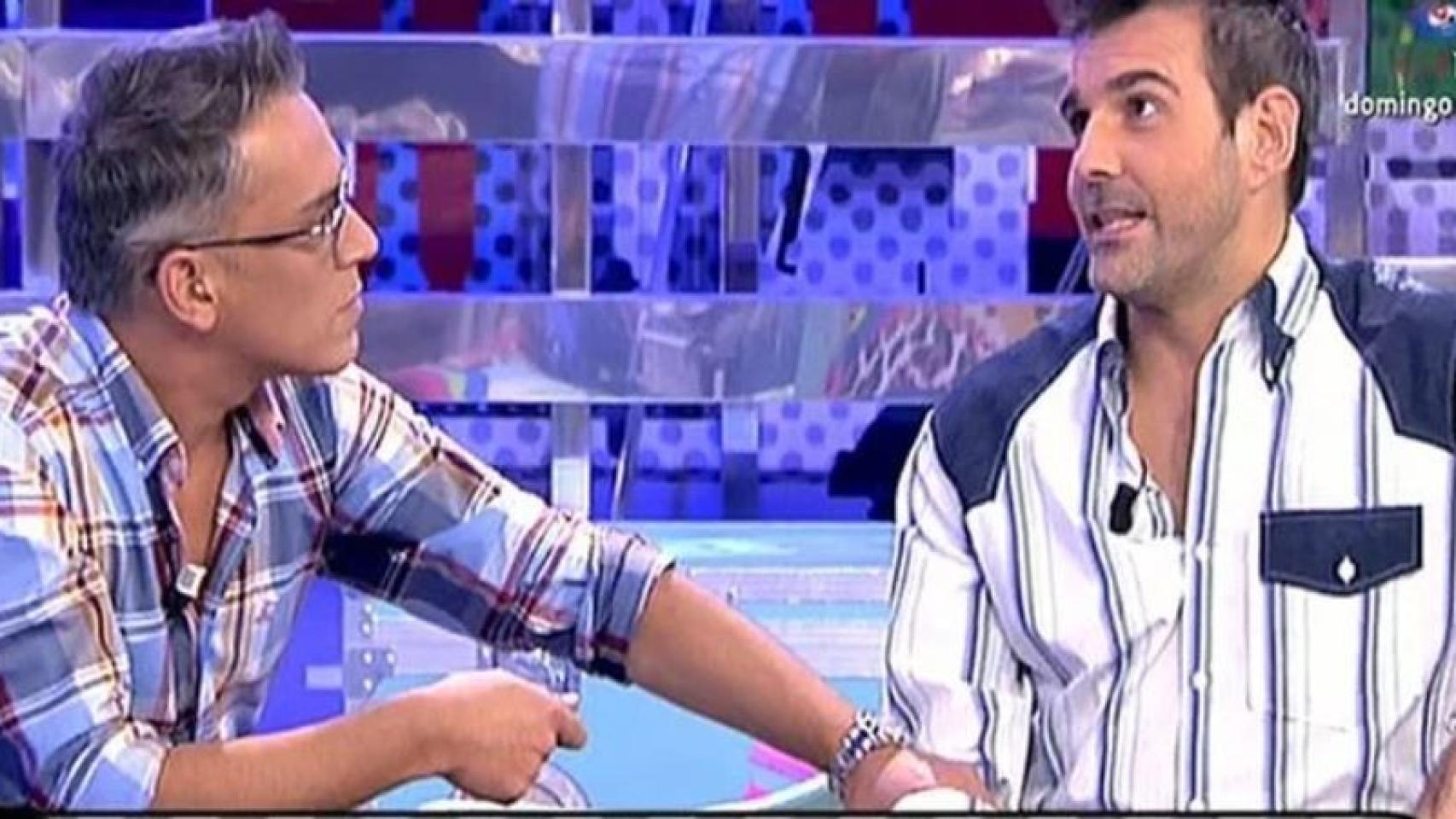 Rafa López durante su encuentro con Kiko Hernández en 'Sálvame'.