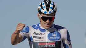 Remco Evenepoel, durante la penúltima ascensión en la 18ª etapa de la Vuelta a España.