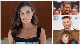 La reina Letizia, el príncipe Harry, Tom Hardy y Carmen Maura en un montaje de EL ESPAÑOL.