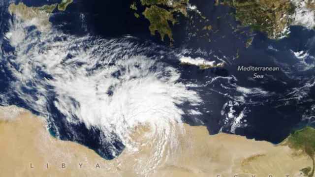 La extensión del ciclón Daniel captada por la NASA.