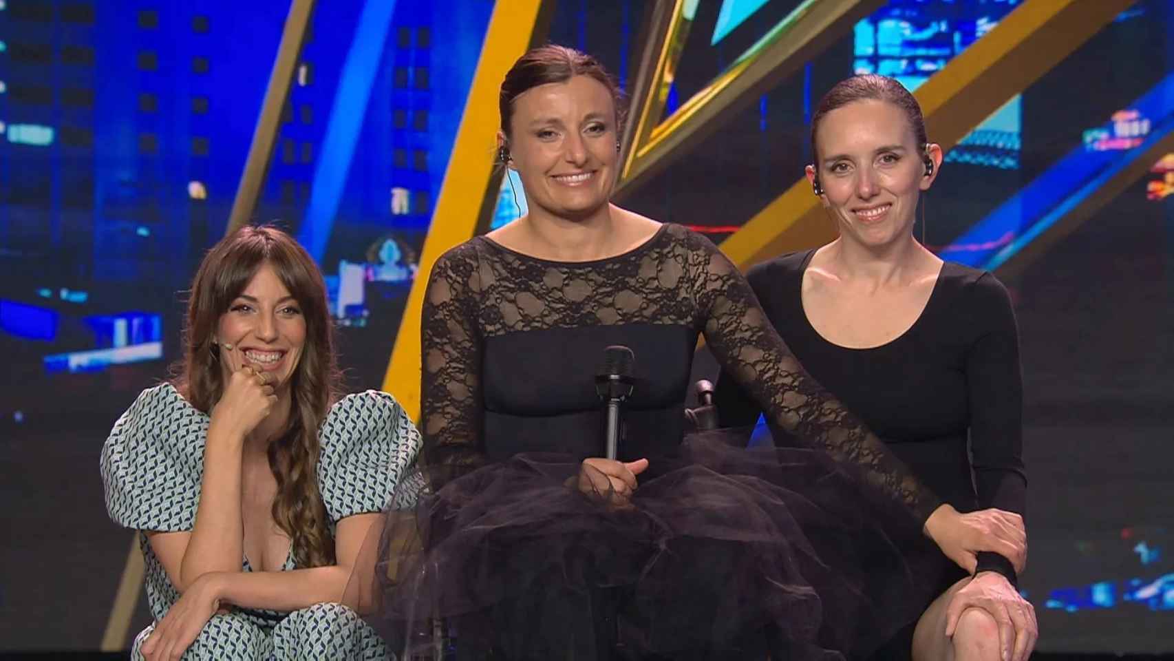 Almudena Cid, Nicoletta Tinti y Silvia Bertoluzza en 'Got Talent'.