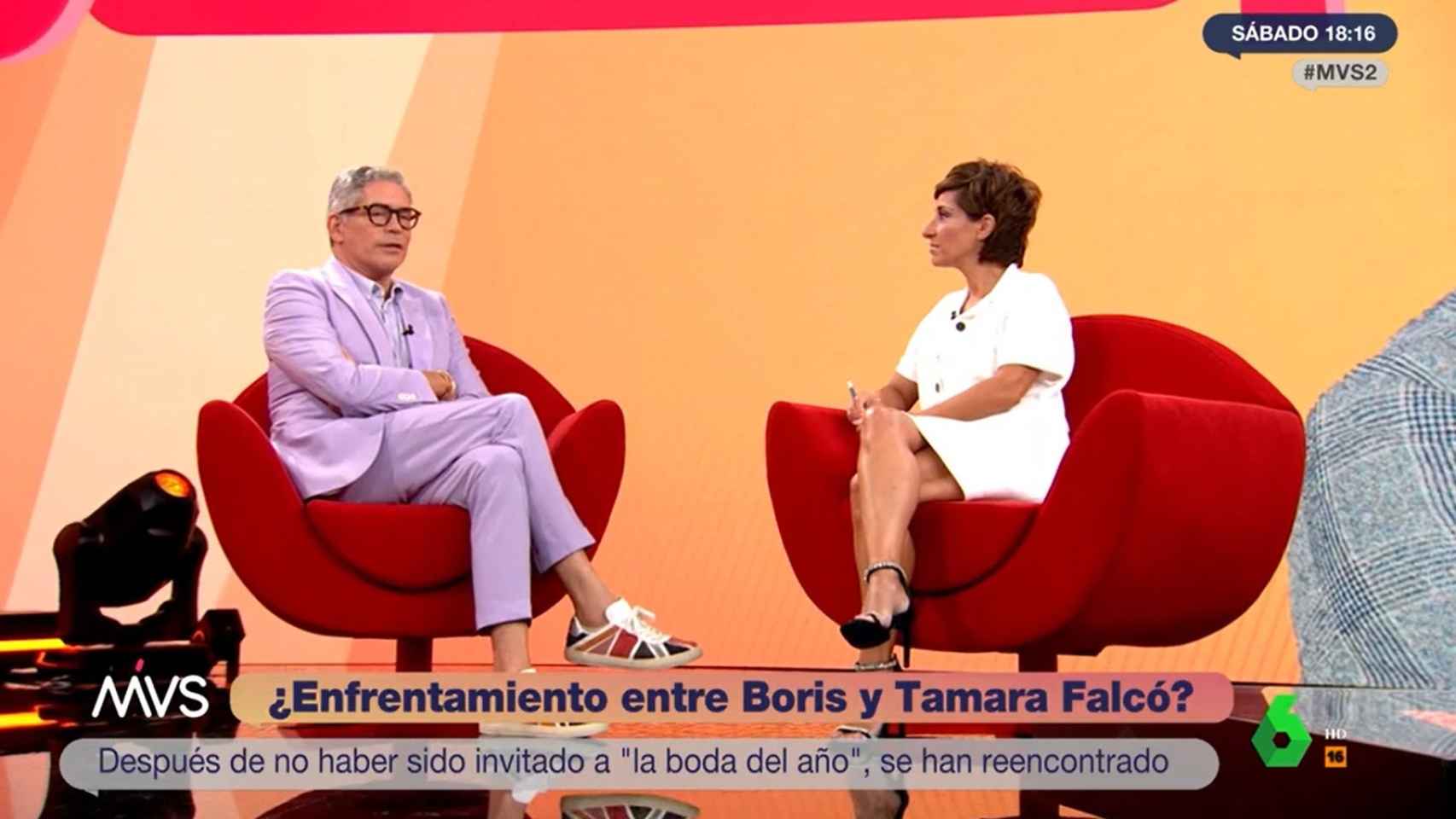 Boris Izaguirre y Adela González en 'Más Vale Sábado'.