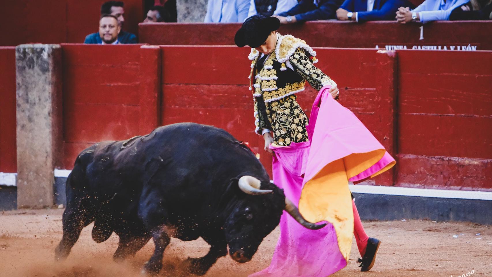 Roca Rey, en un lance al segundo de la tarde en Salamanca