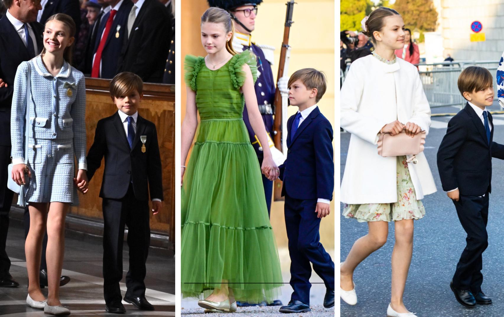 Estelle, con tres 'looks' diferentes.