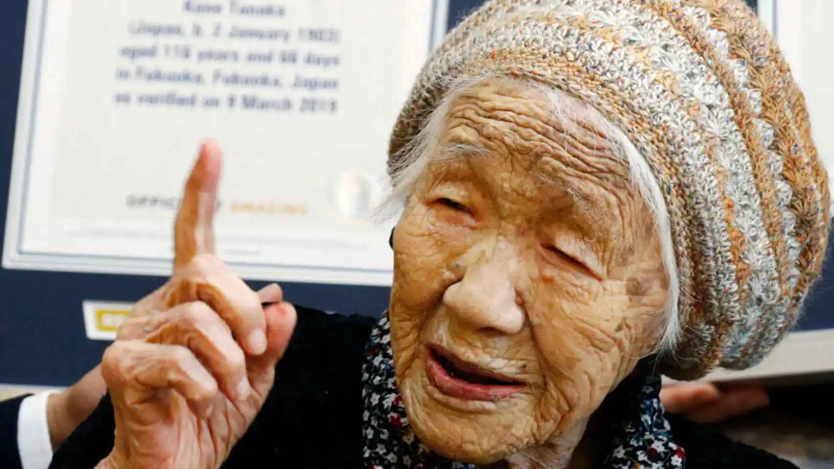 Kane Tanaka, la que hasta hace unos meses era la persona más anciana del mundo.