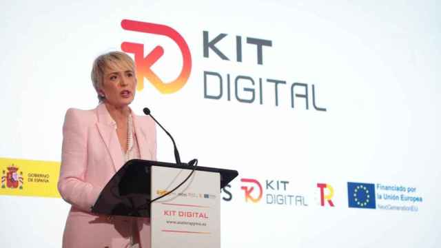 Carme Artigas, secretaria de Estado de Digitalización e Inteligencia Artificial, en una presentación del programa Kit Digital en abril de 2022.