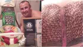 Mark Owen Evan, el hombre con el récord del mayor número de tatuajes con el mismo nombre en el cuerpo.