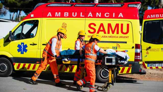 En la imagen, una ambulancia del SAMU en otra intervención.