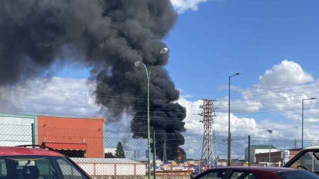 Incendio de la fábrica de Torresplas, en Burgos