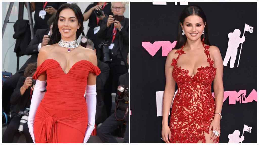 Georgina Rodríguez y Selena Gómez tienen algo en común: su amor por el rojo y una joya de 15.000 euros
