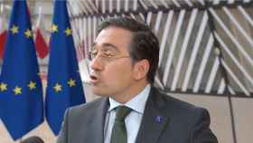 El ministro de Exteriores, José Manuel Albares, durante la rueda de prensa de este martes