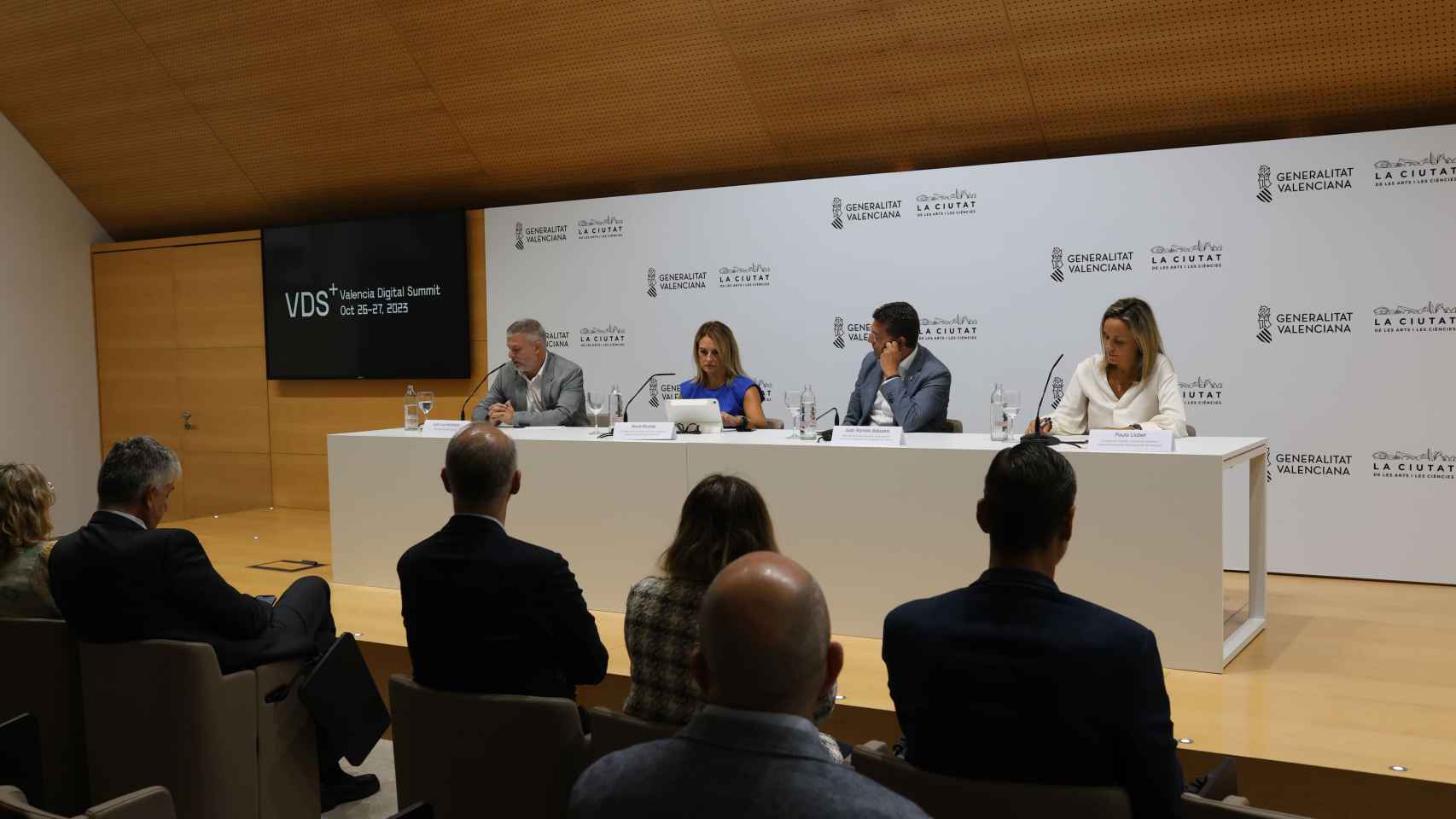 De izquierda a derecha: Juan Luis Hortelano, Nuria Montes, Juan Ramón Adsuara y Paula Llobet.