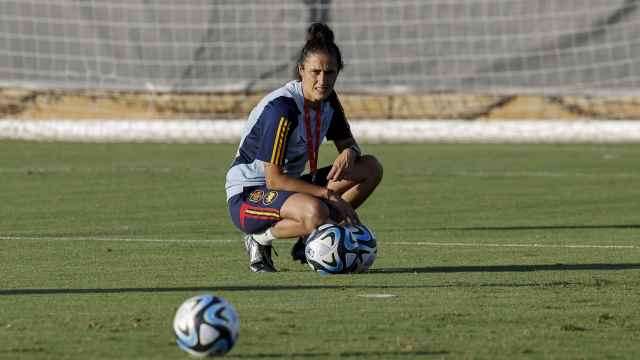 Montse Tomé, durante su primer entrenamiento con la Selección femenina.