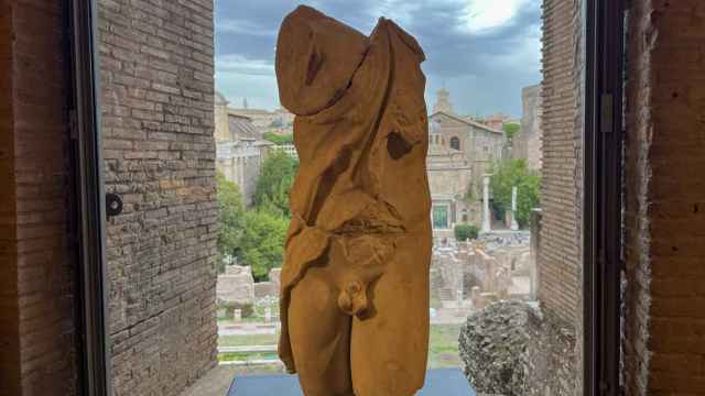Una estatua que forma parte del nuevo recorrido expositivo de la Domus Tiberiana.