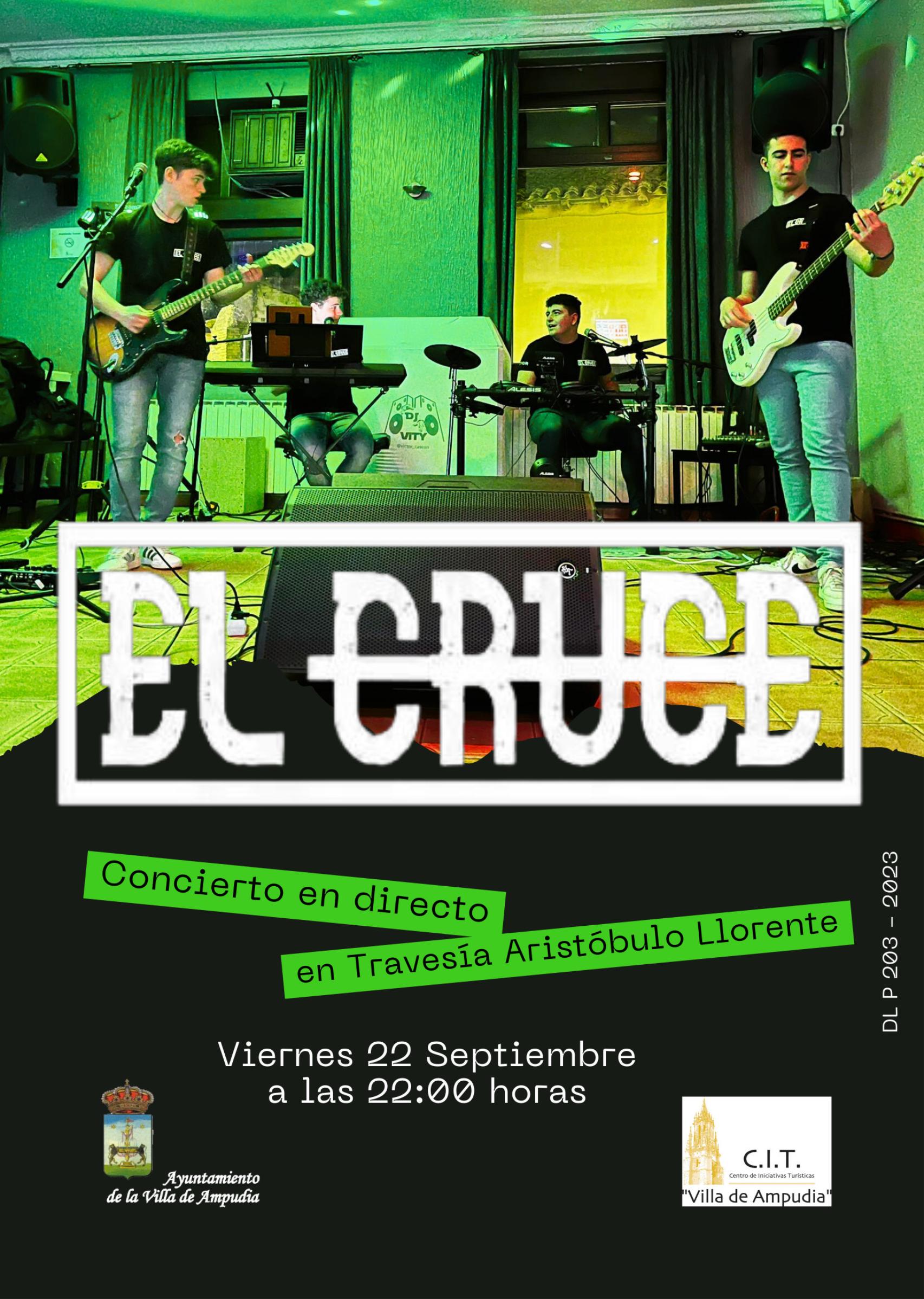Cartel del concierto de El Cruce en Ampudia