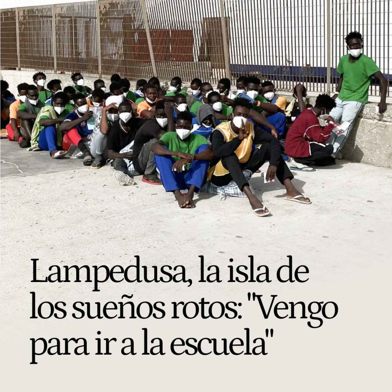 En Lampedusa, la isla de los 18.000 sueños rotos: "He venido a ir a la escuela a Italia"