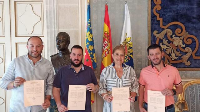 Los cuatro concejales de Vox en Alicante.