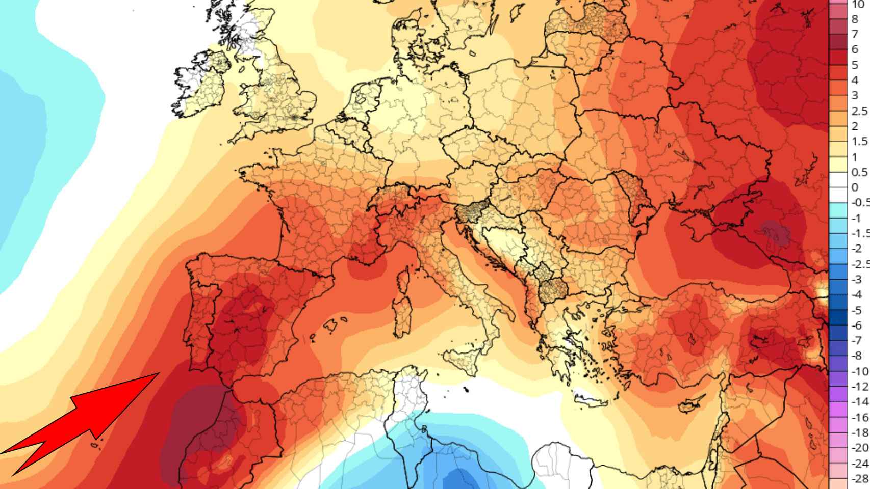 Anomalías de temperaturas cálidas previstas para el arranque del otoño. Severe-weather.eu.