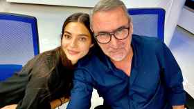 Rocío Crusset junto a su padre, Carlos Herrera, en una fotografía de las redes sociales del locutor de radio.