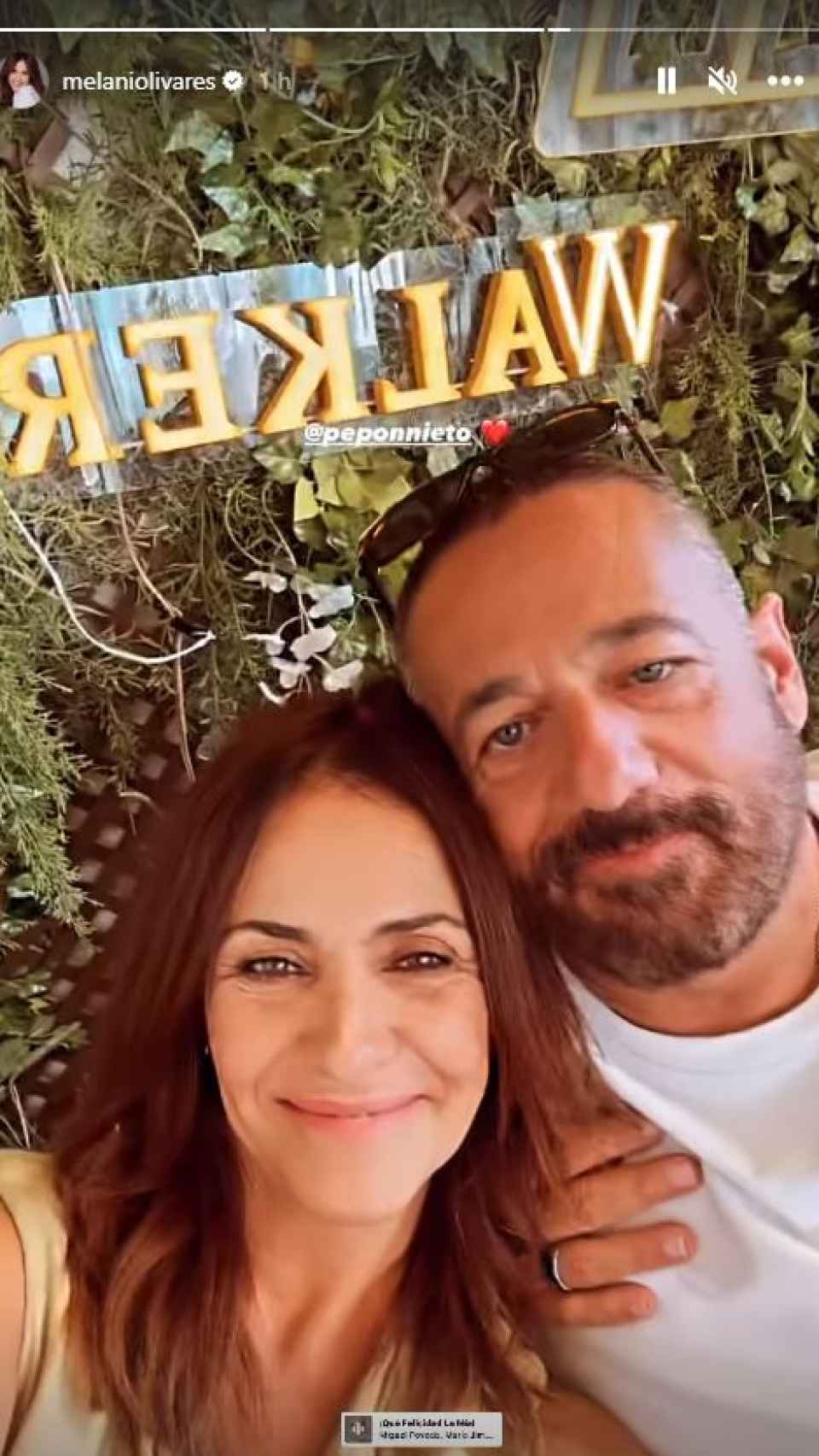 Pepón Nieto y Melani Olivares en un vídeo de Instagram.
