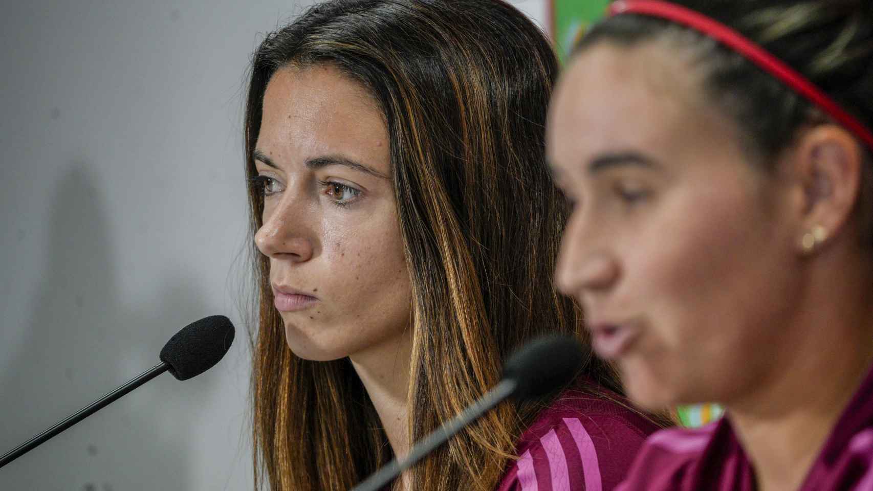 Aitana Bonmatí, durante la rueda de prensa de la Selección femenina previa al partido frente a Suiza.