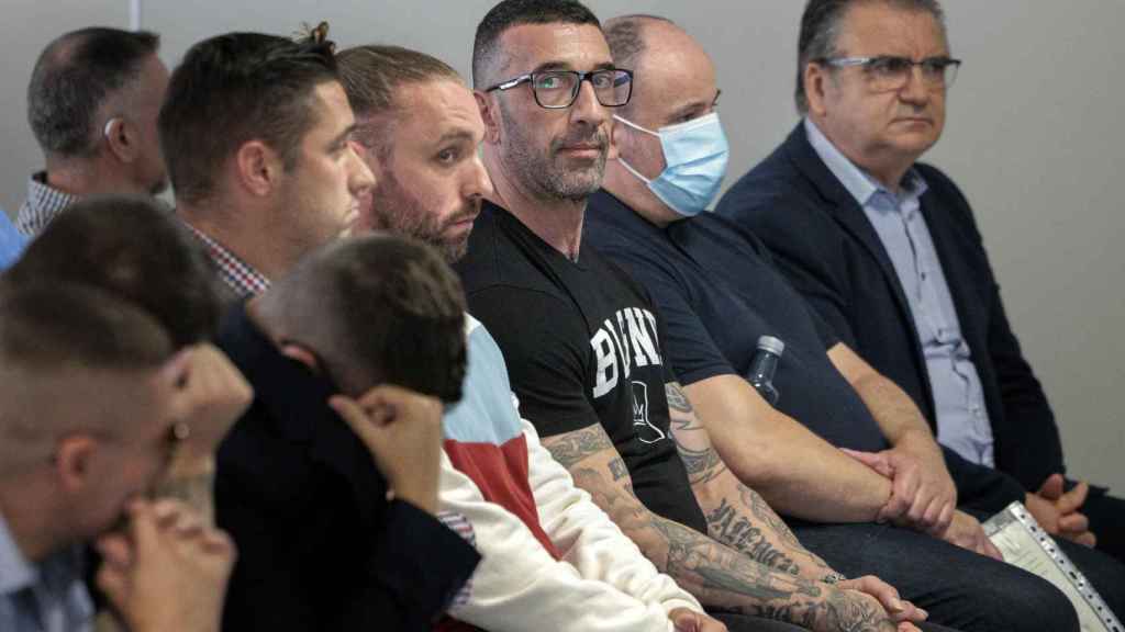 Los acusados en el juicio celebrado este lunes en Valencia.
