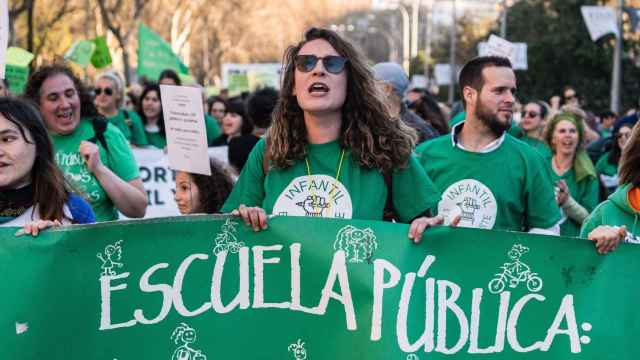 Manifestación por la educación pública en Madrid. Foto: Europa Press