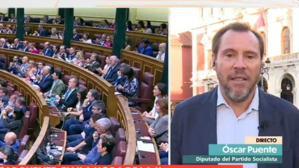 El exalcalde de Valladolid y diputado del PSOE, Óscar Puente, este jueves en TVE.