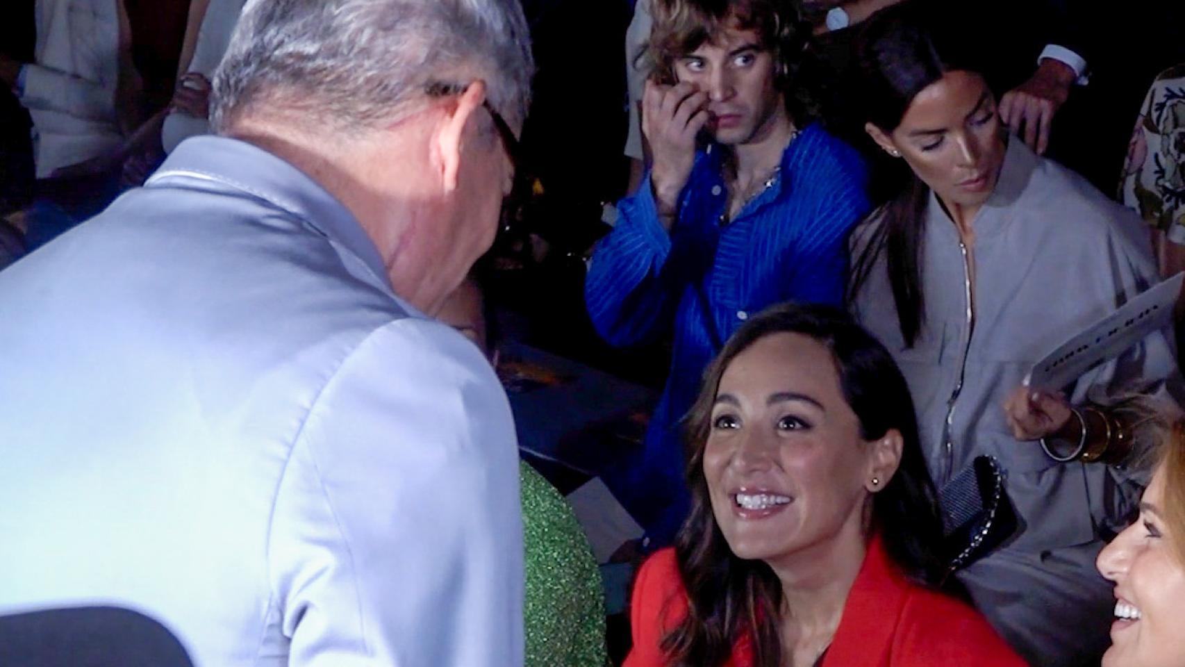 Boris Izaguirre y Tamara Falcó, en su reencuentro público en la Semana de la Moda de Madrid.