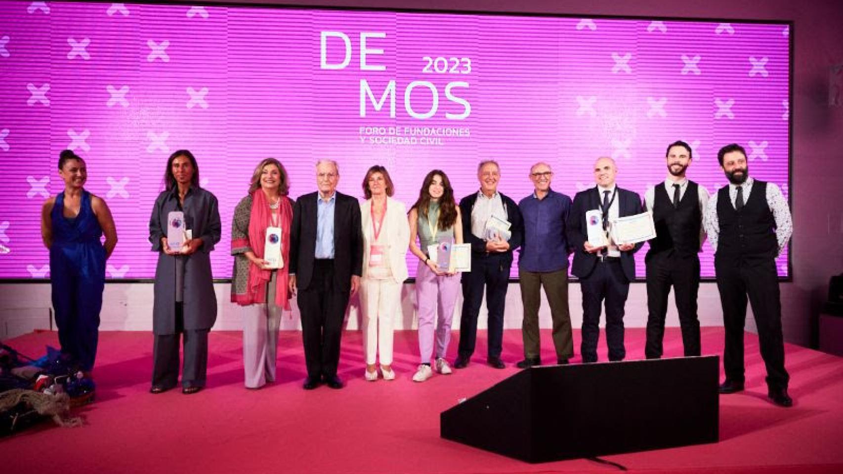 Foto de grupo de los galardonados de los Premios AEF 2023.