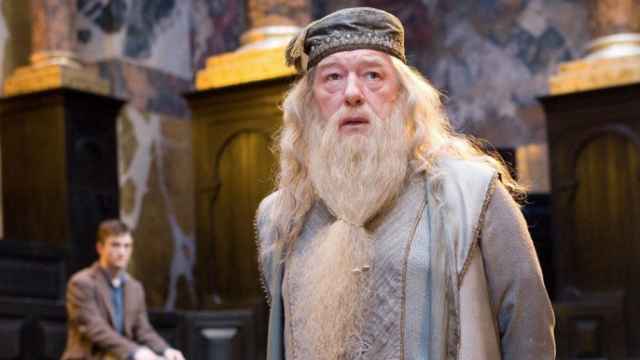 Michael Gambon en su papel de Albus Dumbledore de Harry Potter