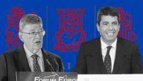 El expresidente de la Comunidad valenciana, Ximo Puig (PSOE) y el actual presidente, carlos Mazón (PP).