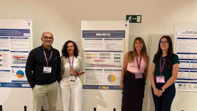 Los investigadores de ClearText durante su presencia en el congreso de Jaén.