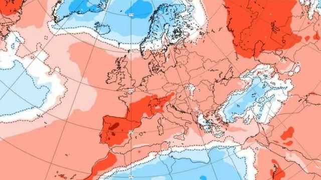Las anomalías de temperaturas en España, Francia y Europa Central a comienzos de octubre. ECMWF.