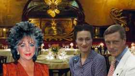 Montaje de EL ESPAÑOL de los duques de Windsor, Eduardo VIII y Wallis Simpson, y Elizabeth Taylor en el Maxim's.