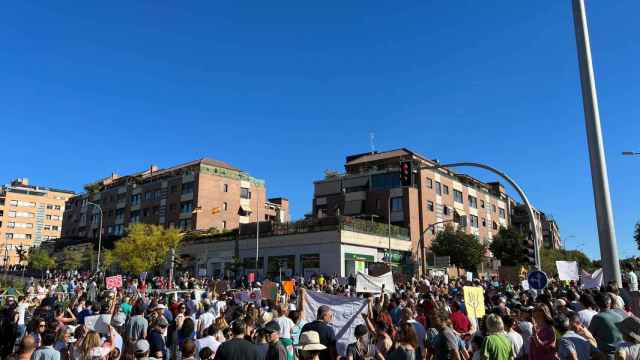 Manifestación contra el cantón de Montecarmelo.