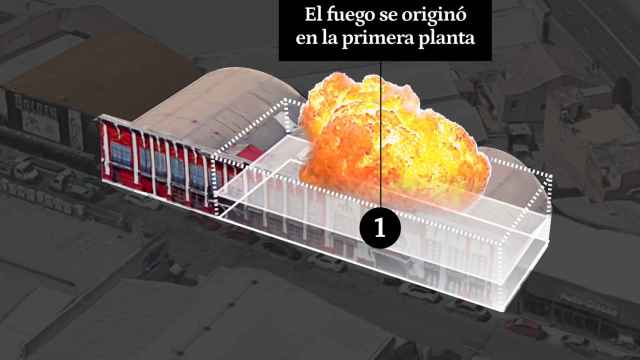 Infografía del incendio en la discoteca 'La Fonda' de Murcia.