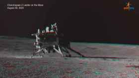 La nave Chandrayaan-3 en la Luna.