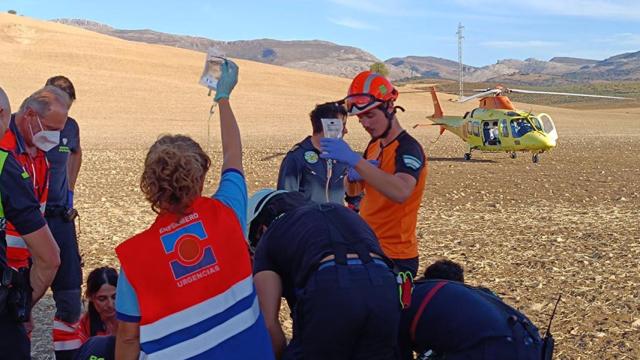 Herido un parapentista al realizar una maniobra de aterrizaje en un paraje de Ronda