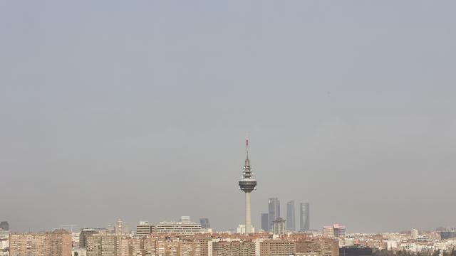 Boina de contaminación en Madrid el pasado 10 de febrero de 2022.
