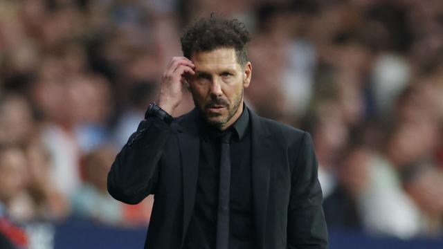 Simeone, en un partido del Atlético de Madrid